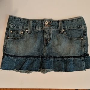 Mini Skirt Med Wash Sz 5/6 by Hydraulic Ruffle